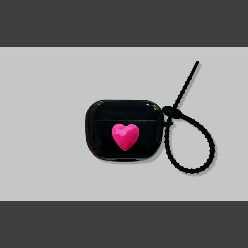 Solid Black Soft Case + Hook AirPods 3