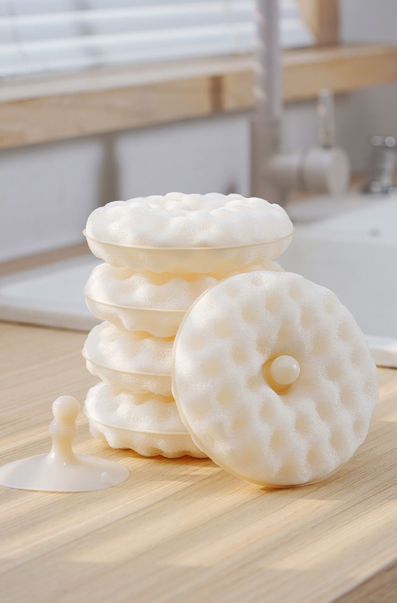 SuctionCupSpongeDishCloth-White