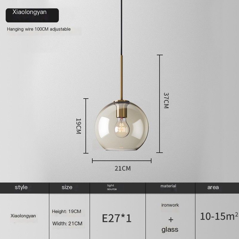 Dining Room Clear Cannon Pendant Light - 4W Light Source