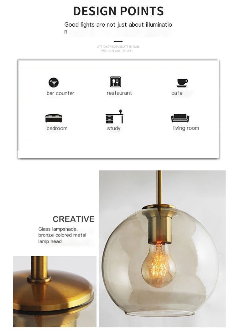 Dining Room Clear Longan Pendant Light - 4W Light Source