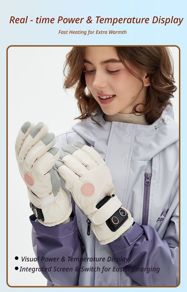 USB Heated Gloves for Outdoor Black