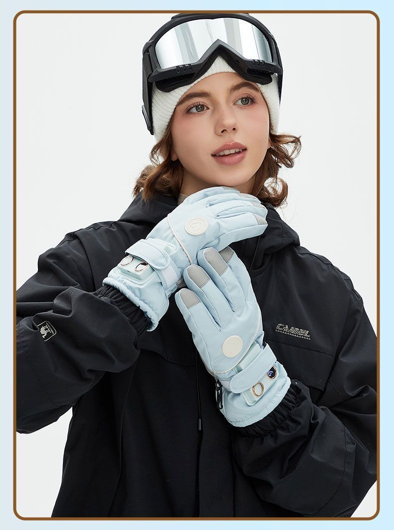 USB Heated Gloves for Outdoor White