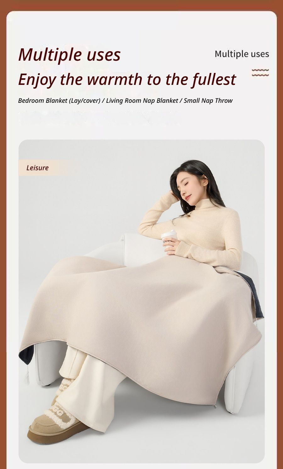 USB Washable Heated Shawl-No Power Bank Included-Green