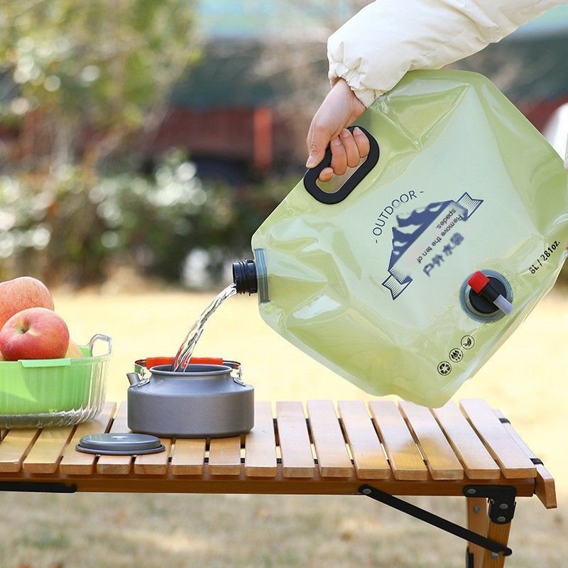 Outdoor portable folding water storage bag-3L transparent