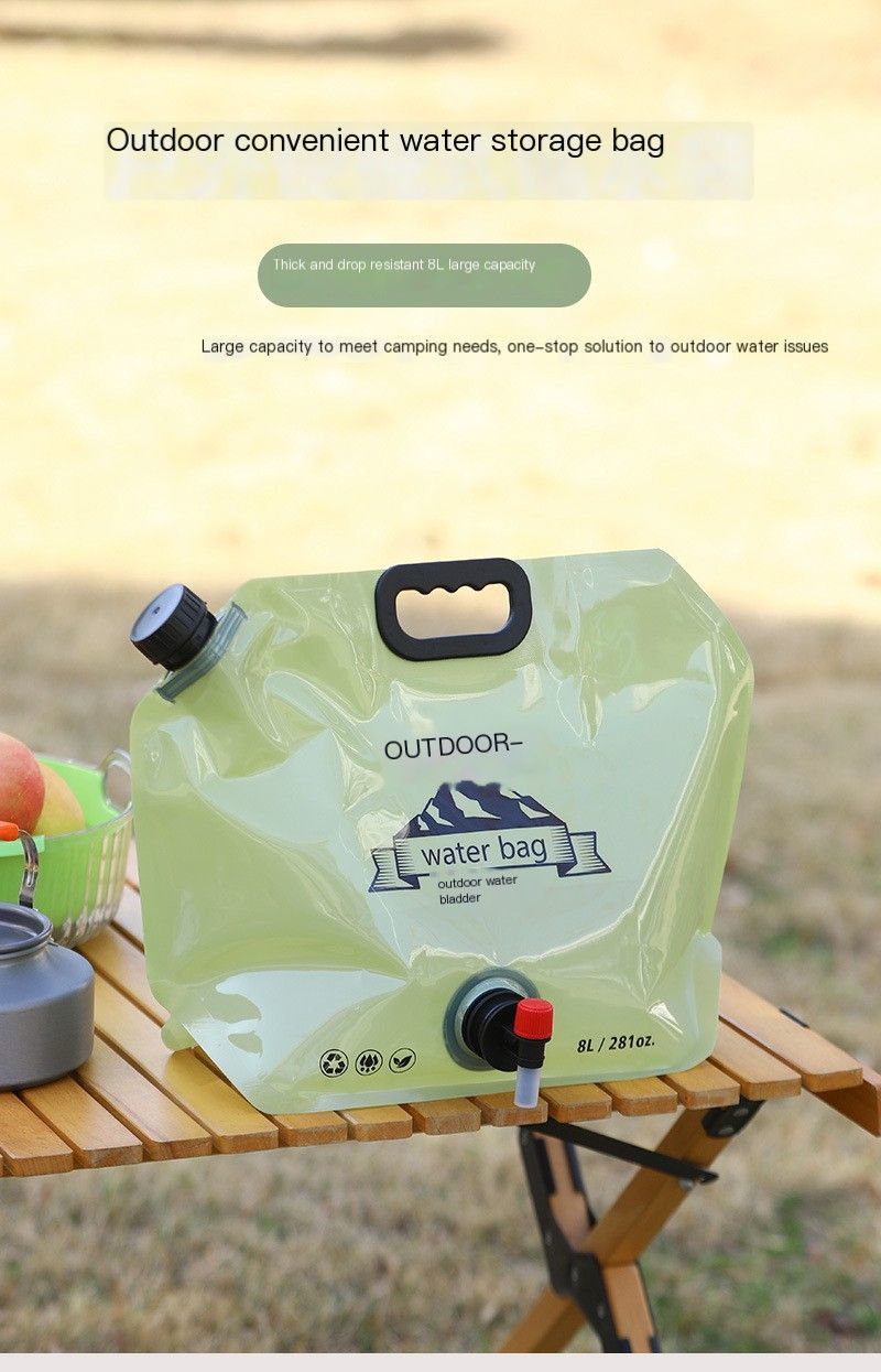Outdoor portable folding water storage bag-3L transparent