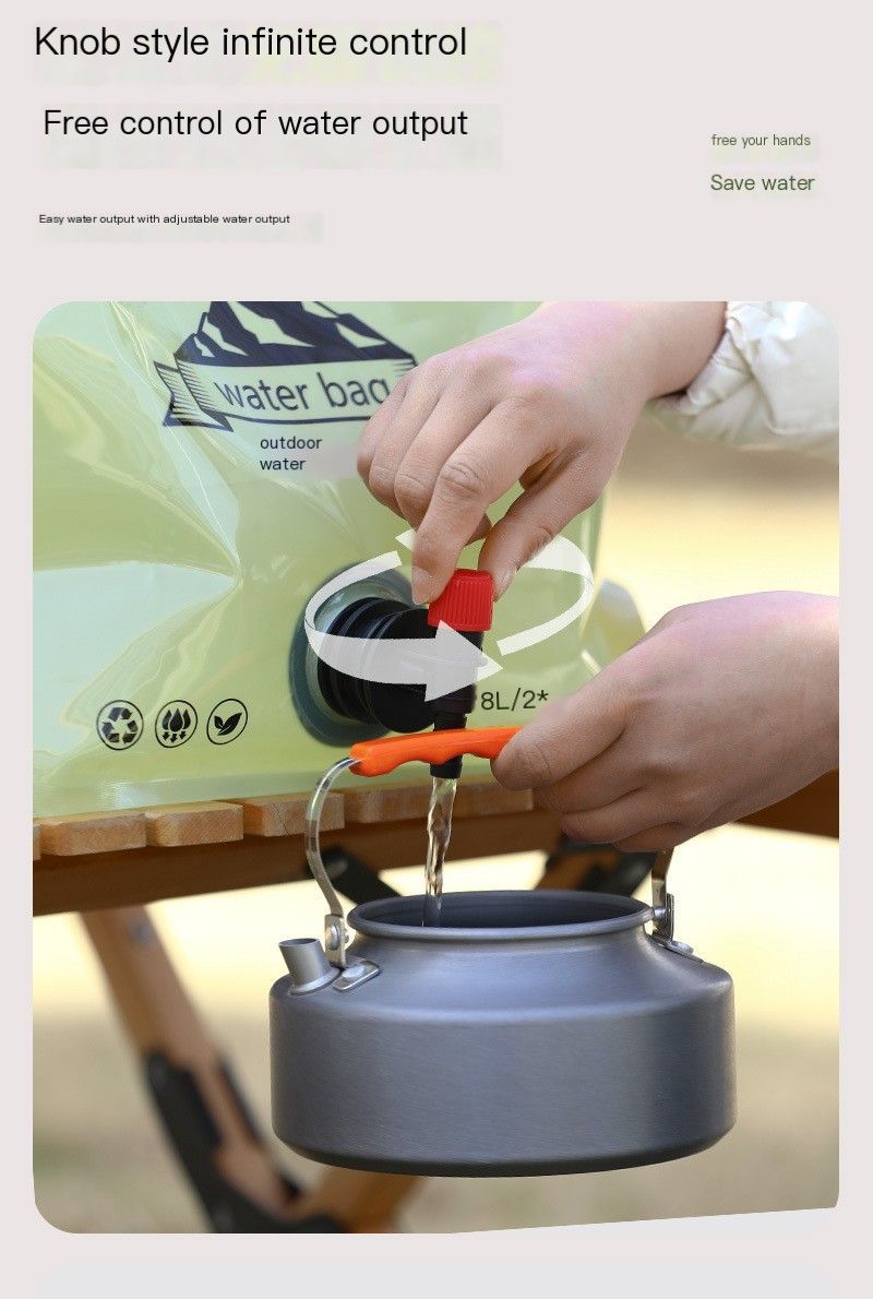 Outdoor portable folding water storage bag-3L transparent