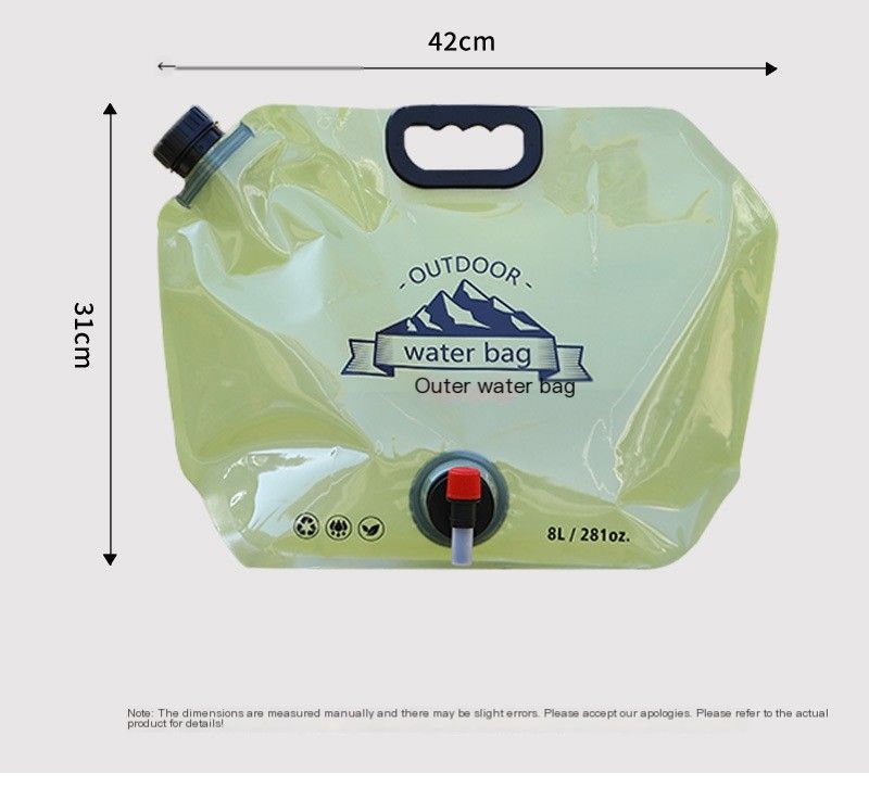Outdoor portable folding water storage bag-3L transparent