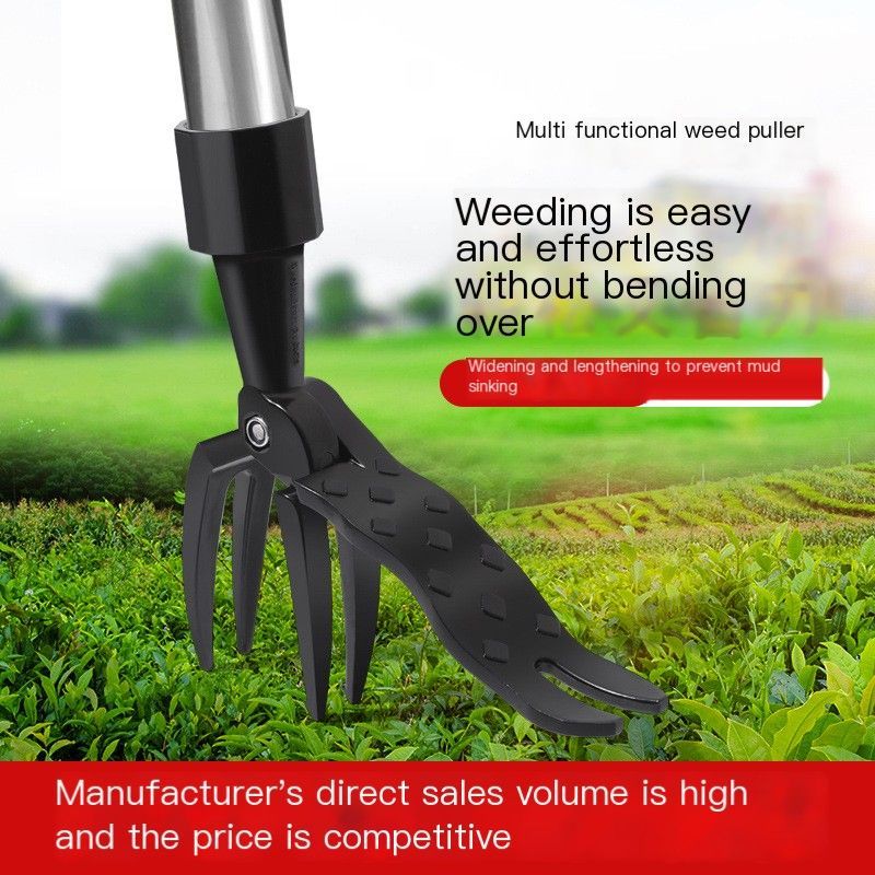 Manual weeding device-with a stainless steel three-section pipe