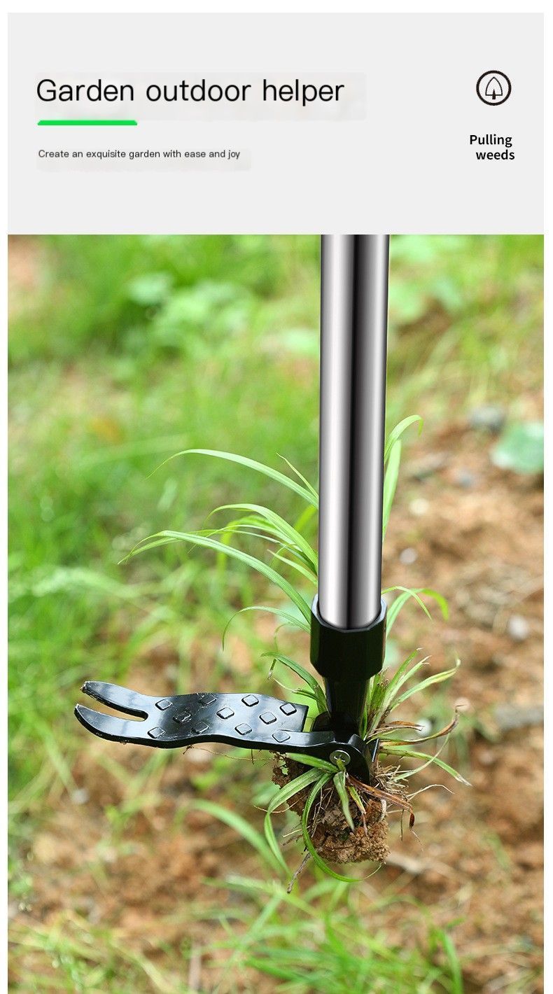Manual weeding device-with a stainless steel three-section pipe