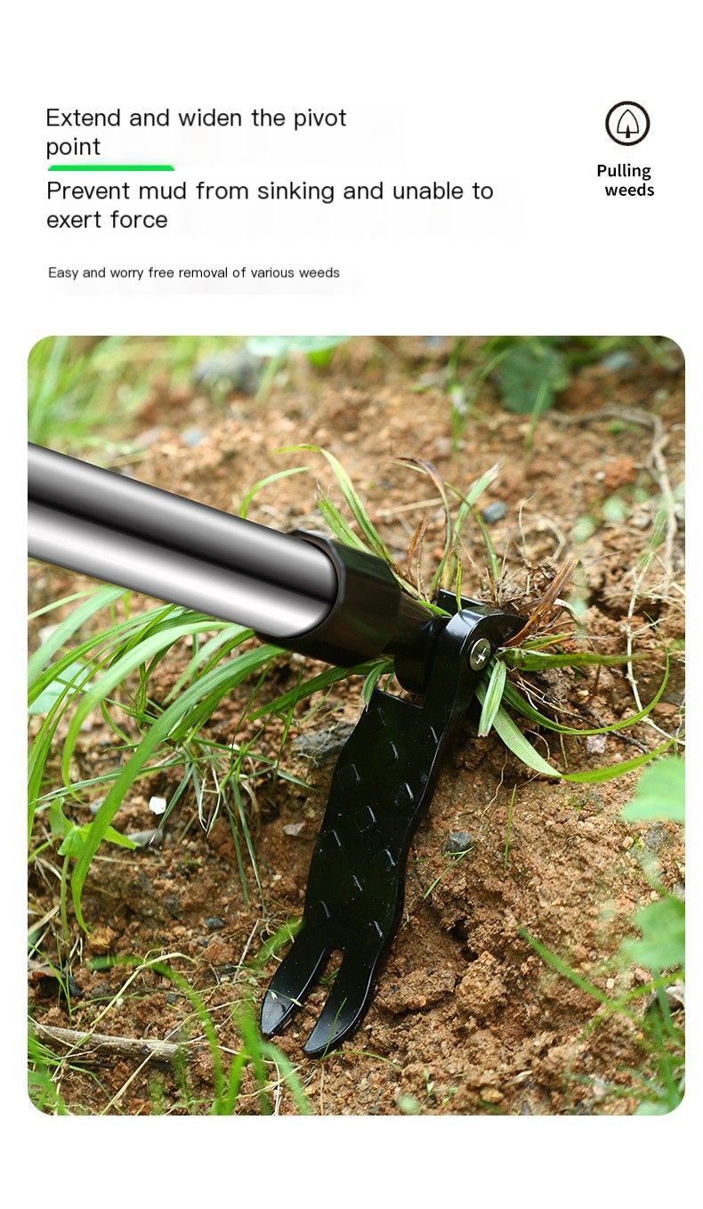 Manual weeding device-with a stainless steel three-section pipe