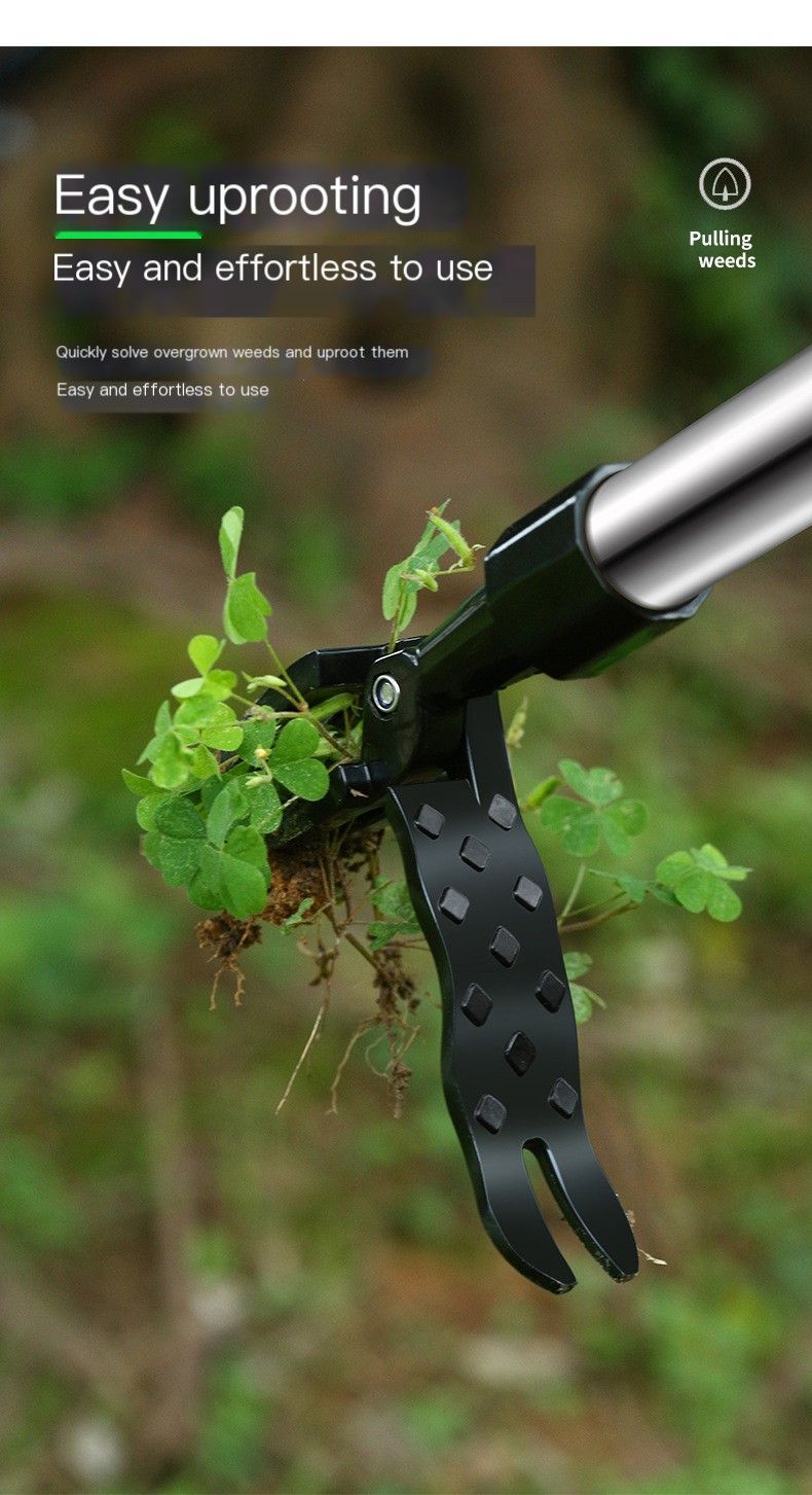 Manual weeding device-with a stainless steel three-section pipe