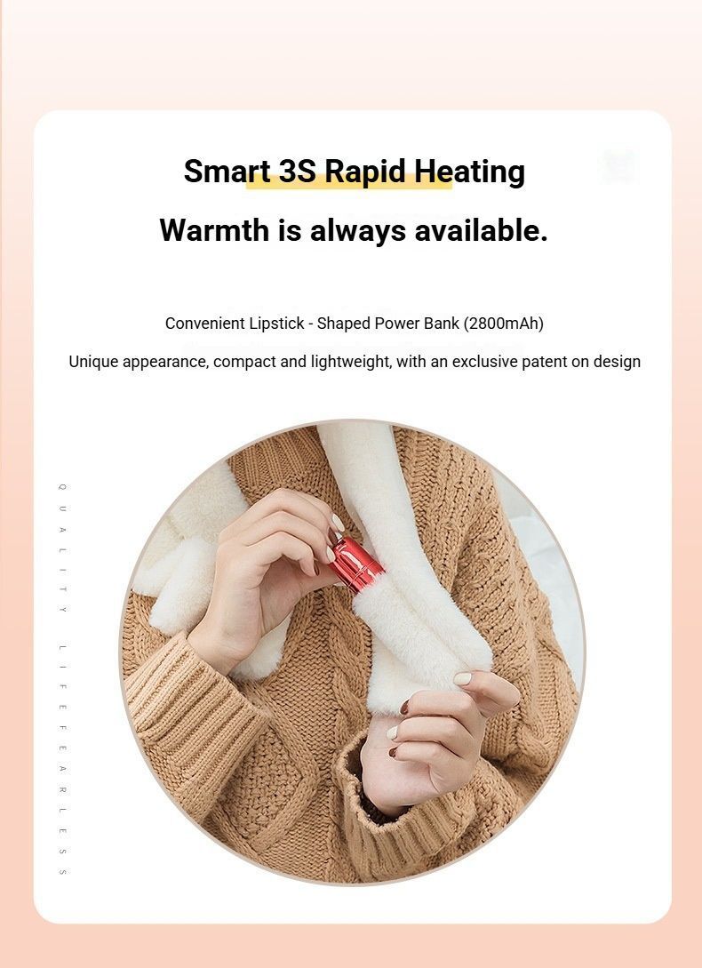 Winter Imitation Rabbit Fur USB Heated Scarf Beige-Gift Box Edition