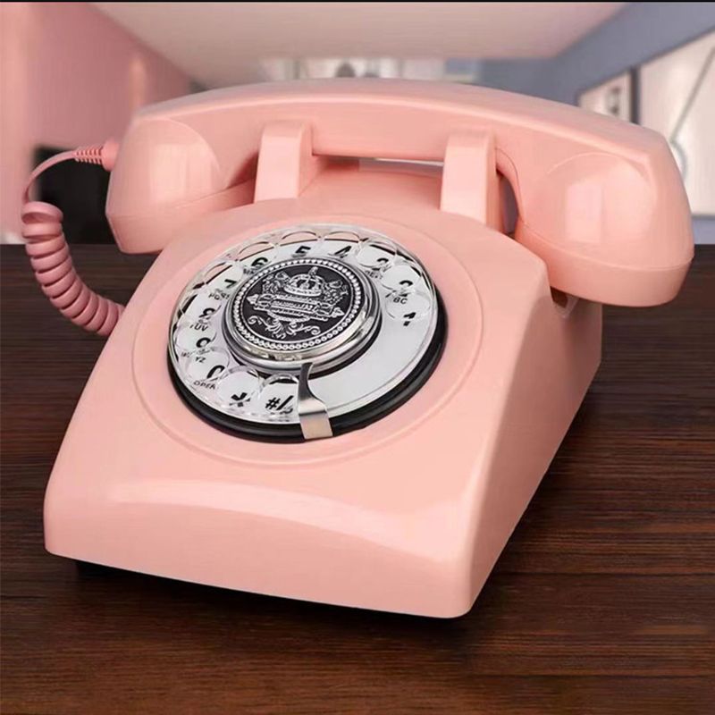 Wireless Bluetooth Desk Phone Style 2-pink