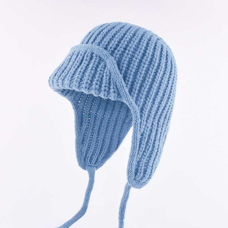 Women Plain Aviator Hat with Earflaps Gray