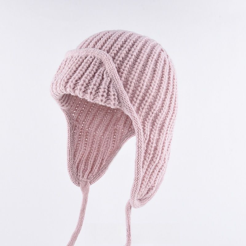 Women Plain Aviator Hat with Earflaps Gray