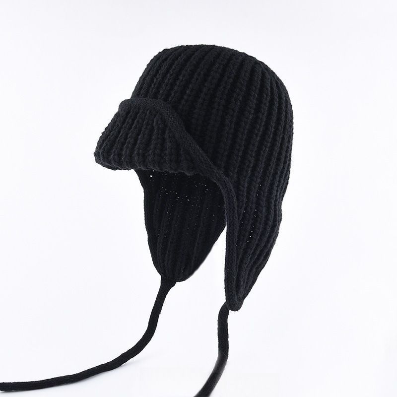 Women Plain Aviator Hat with Earflaps Gray