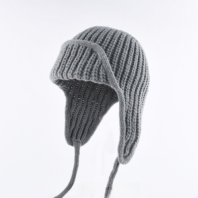 Women Plain Aviator Hat with Earflaps White