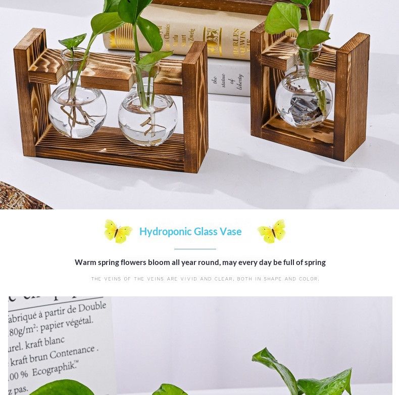 HydroponicWoodenFramewithSnap-On-DiamondTripleBottle