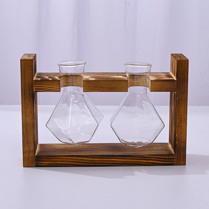 HydroponicWoodenFramewithSnap-On-DiamondTripleBottle