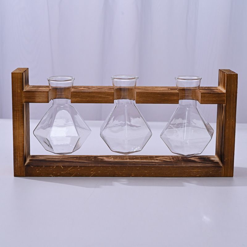 HydroponicWoodenFramewithSnap-On-SphericalSingleBottle