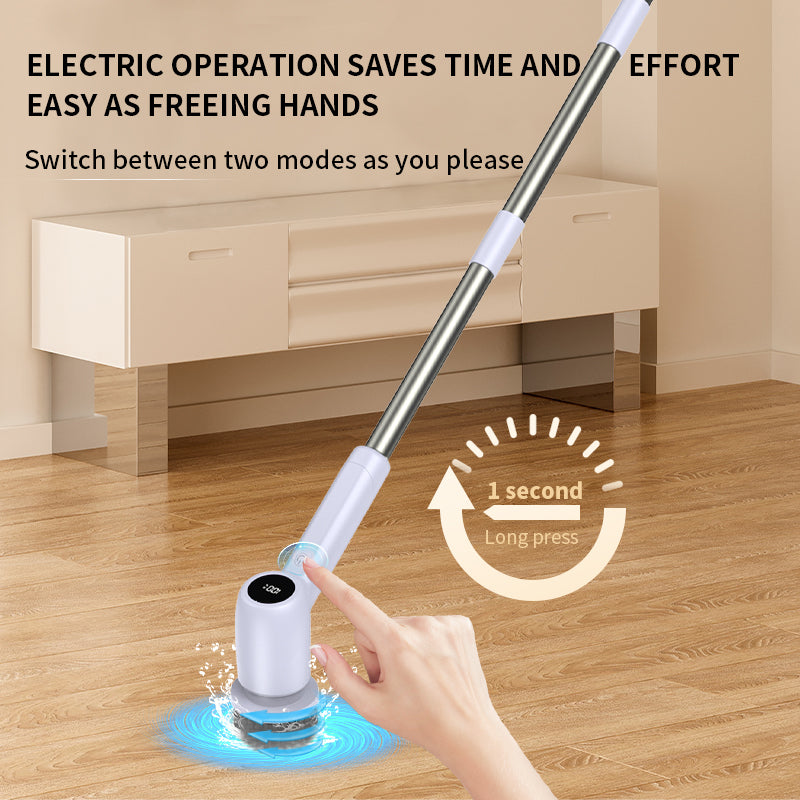 Electric Spin Scrubber Power Shower Cleaning Brush with Extendable Handle & 8 Brush Heads for Bathtub Tile Grout Kitchen Window and Floor
