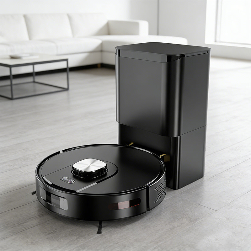 Smart LDS Navigation Robot Vacuum and Mop with Self-Emptying Dock 3500Pa Max Self-Charging Compatible with Alexa & Google Home