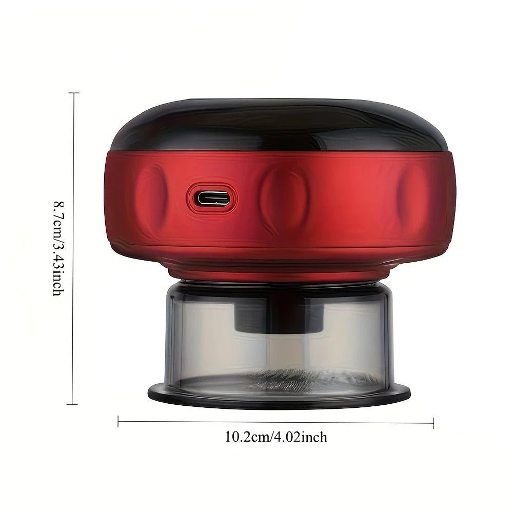 Blue Smart Cupping Massager: Wireless & Portable/One-Button Pressure Release/12-Level Red Light Heat Therapy, Detachable & Easy to Clean, Full-Body Applicable for Circulation Boost, Revitalize Your Body and Mind at Home or On the Go