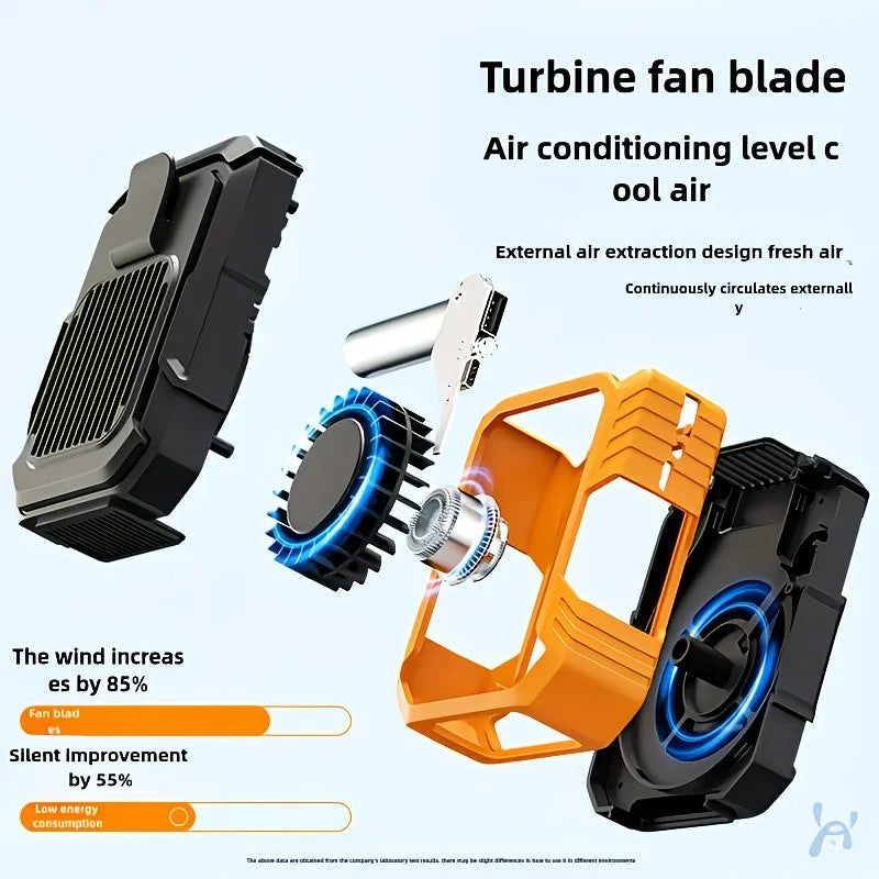 Wall-mounted USB rechargeable dual-purpose fan, integrating rapid cooling, dehumidification, and lighting functions. Features three-speed wind adjustment, can be worn on the waist via a hanging strap, with quiet operation, GREEN