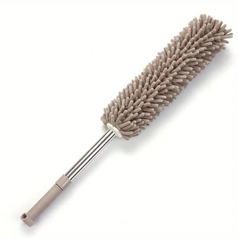 khaki  Household Cleaning Duster / Static Duster / Dust Sweeper / Telescopic &amp; Non-Shedding / Washable &amp; Bendable / High-Reach Cleaning Tool / Cleaning Tools &amp; Supplies