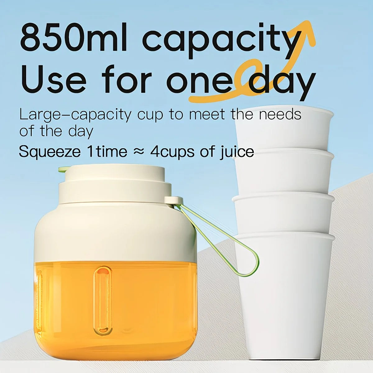Portable multifunctional large-capacity tumbler, featuring powerful performance for juicing, baby food, and ice crushing. Perfect for home, outdoor, and fitness use, offering fresh and healthy beverages anytime, anywhere.orange
