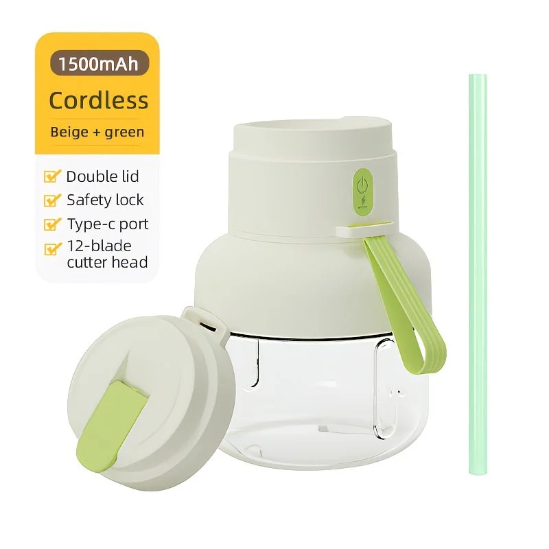 Portable multifunctional large-capacity tumbler, featuring powerful performance for juicing, baby food, and ice crushing. Perfect for home, outdoor, and fitness use, offering fresh and healthy beverages anytime, anywhere.orange
