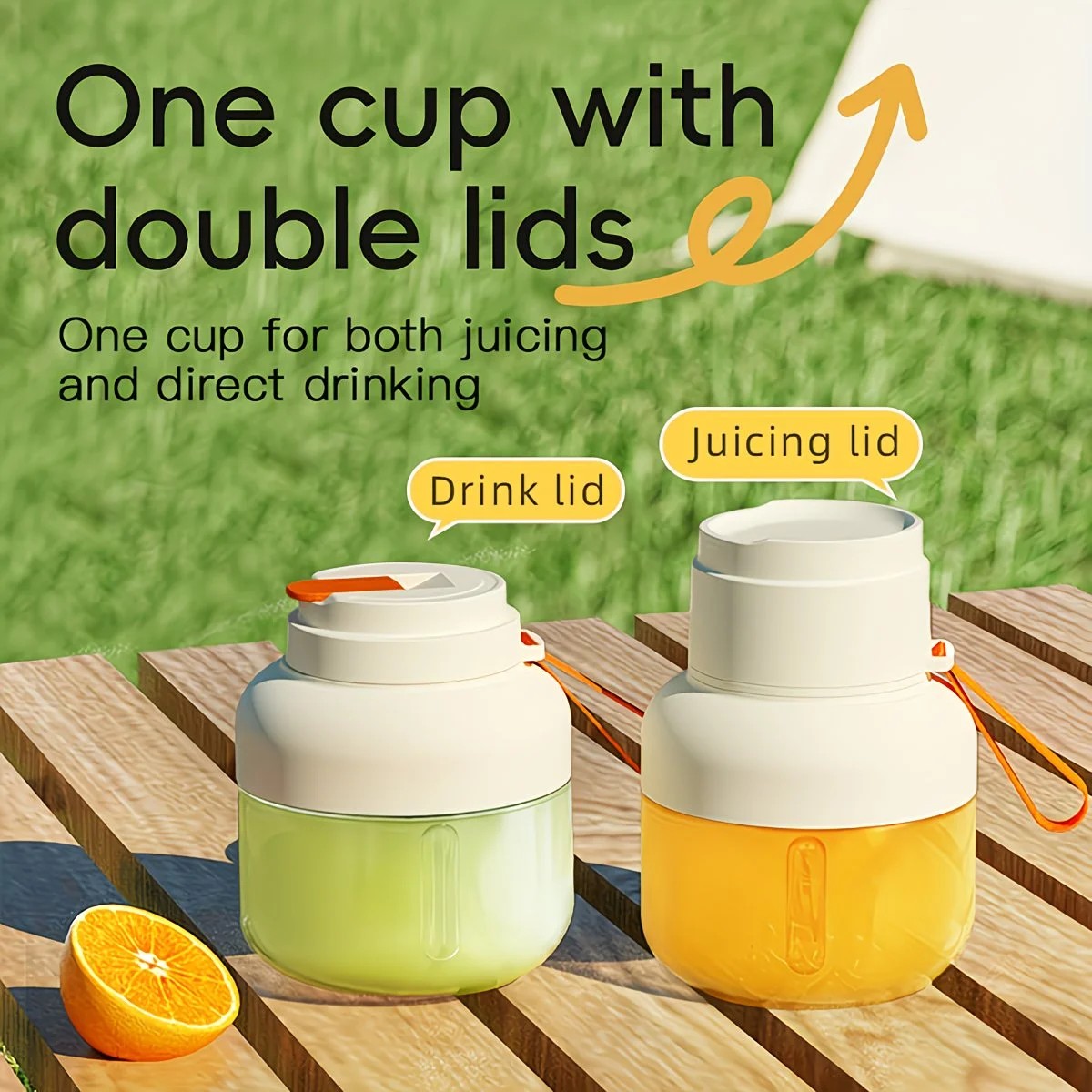 Portable multifunctional large-capacity tumbler, featuring powerful performance for juicing, baby food, and ice crushing. Perfect for home, outdoor, and fitness use, offering fresh and healthy beverages anytime, anywhere.green