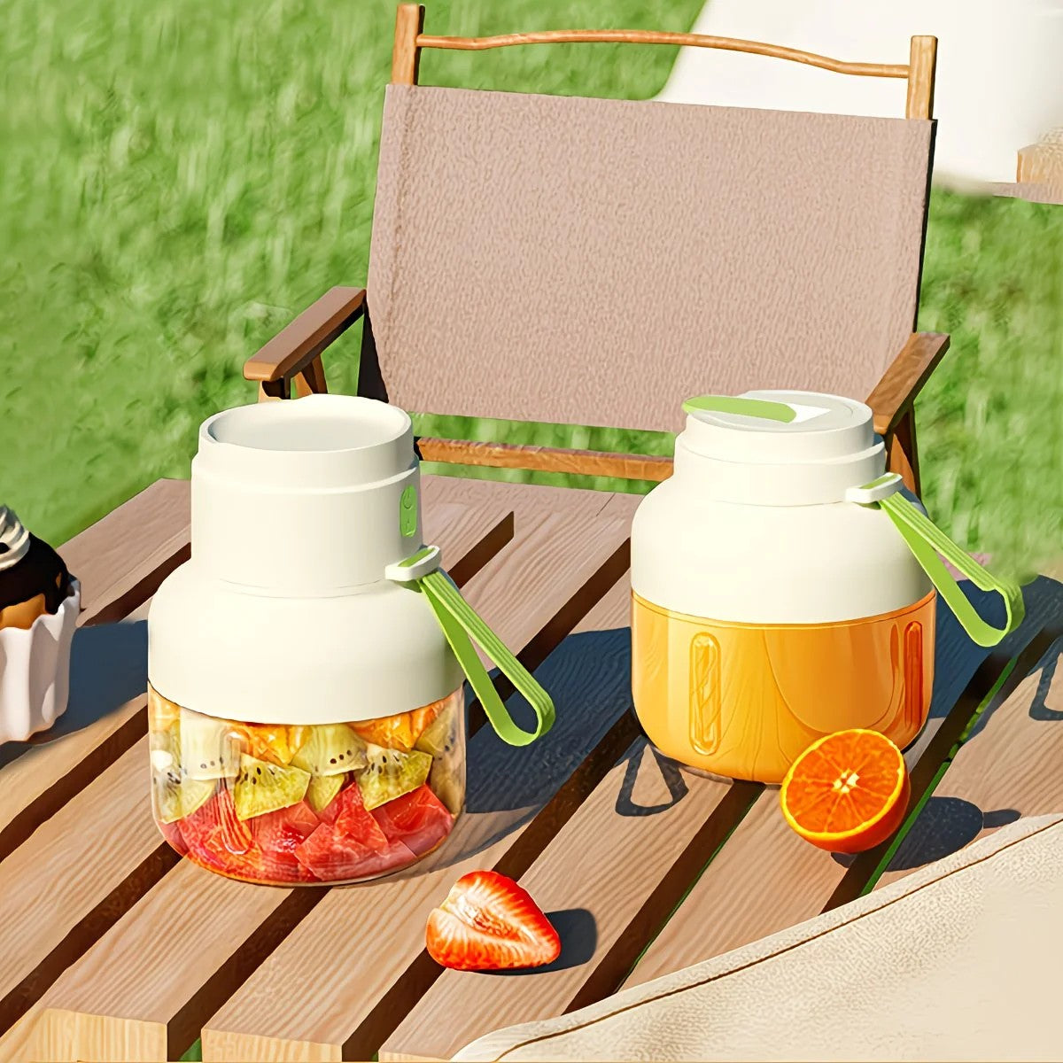 Portable multifunctional large-capacity tumbler, featuring powerful performance for juicing, baby food, and ice crushing. Perfect for home, outdoor, and fitness use, offering fresh and healthy beverages anytime, anywhere.BLUE