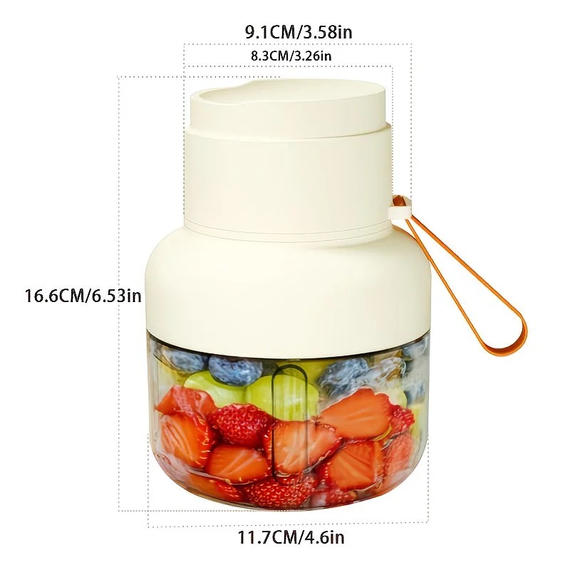 Portable multifunctional large-capacity tumbler, featuring powerful performance for juicing, baby food, and ice crushing. Perfect for home, outdoor, and fitness use, offering fresh and healthy beverages anytime, anywhere.BLUE