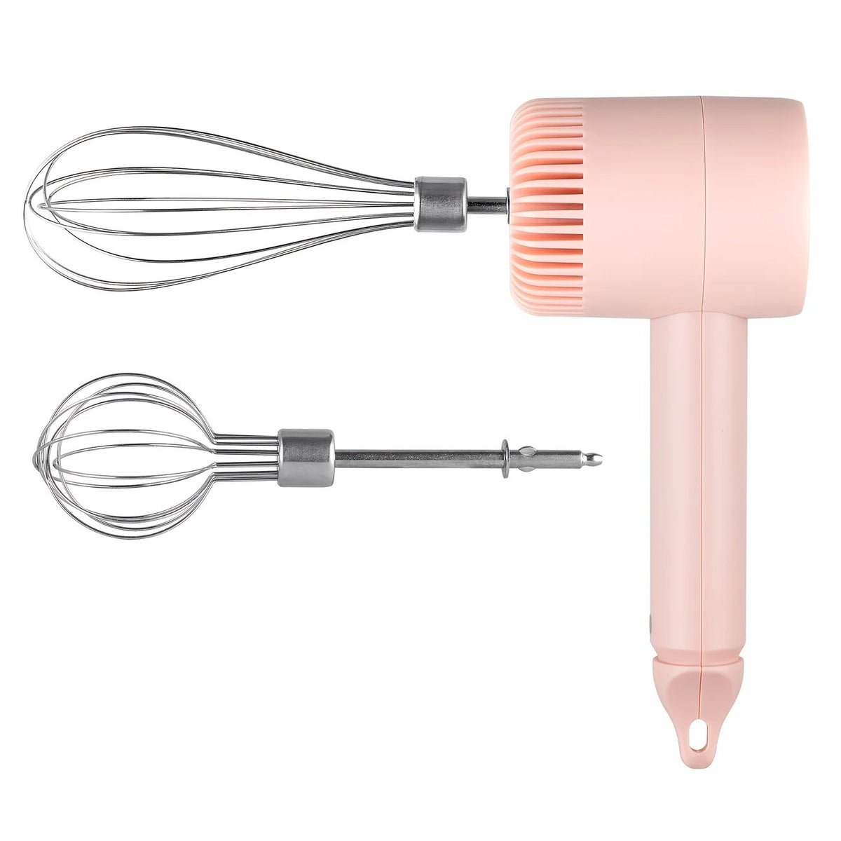 Green Wireless charging handheld mixer, 30W with three-speed settings. Dual whisk heads designed for whipping eggs, cream, and batter. Suitable for both kitchen and outdoor use, also an ideal gift.