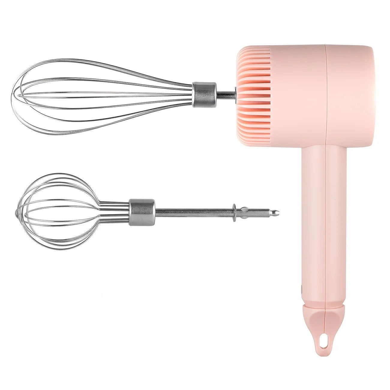 Green Wireless charging handheld mixer, 30W with three-speed settings. Dual whisk heads designed for whipping eggs, cream, and batter. Suitable for both kitchen and outdoor use, also an ideal gift.