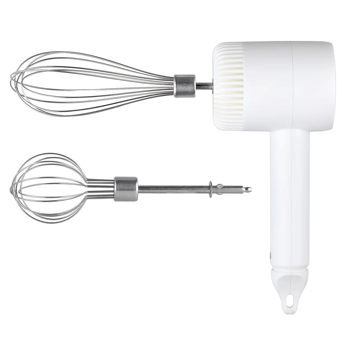 Green Wireless charging handheld mixer, 30W with three-speed settings. Dual whisk heads designed for whipping eggs, cream, and batter. Suitable for both kitchen and outdoor use, also an ideal gift.