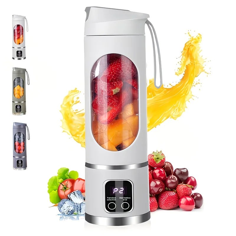 （white)Portable USB Charging Blender &amp; Juicer - Easy to Clean, Suitable for Fruit and Vegetable Drinks, Smoothies - Capacity Ranging from 10.14 oz to 16.91 oz