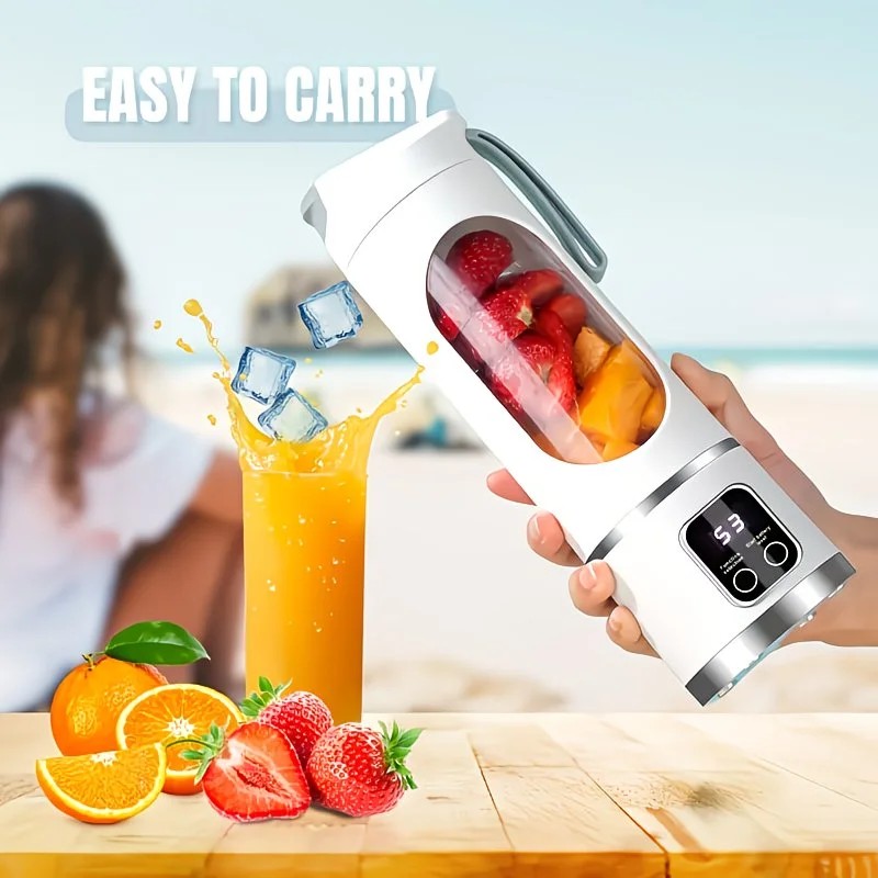 （white)Portable USB Charging Blender & Juicer - Easy to Clean, Suitable for Fruit and Vegetable Drinks, Smoothies - Capacity Ranging from 10.14 oz to 16.91 oz