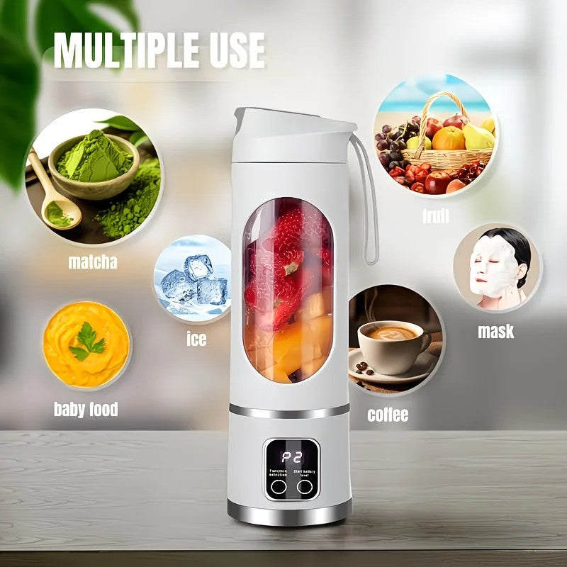 （Green)Portable USB Charging Blender & Juicer - Easy to Clean, Suitable for Fruit and Vegetable Drinks, Smoothies - Capacity Ranging from 10.14 oz to 16.91 oz