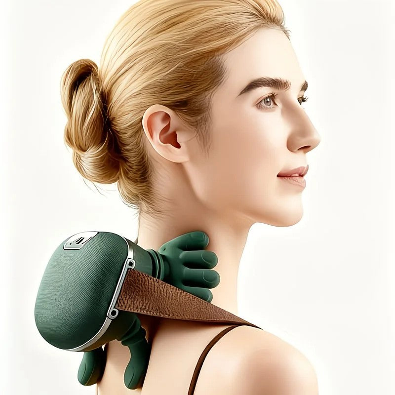 USB Heated Neck, Shoulder, and Back Massager – 6D Simulated Human-Hand Deep Kneading Technology, Multi-Part Massage for Neck, Shoulders, Back, and Legs, Relieving Office Fatigue and Muscle Tension Caused by Prolonged Sitting