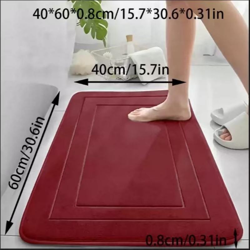 Grey  Geometric Pattern, Soft Lightweight Skin-Friendly, Bathroom Accessory, Toilet Anti-Slip Mat, Bathroom Mat, Machine Washable, Suitable for Shower Room, Bathroom Doorway, Bedroom Room Decoration, Modern Bath Mat, Durable Bathroom Floor Mat