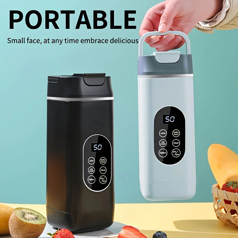 Portable Wireless Fresh Juice Maker: Freshness in a Cup, Anywhere, Anytime.  BLACK