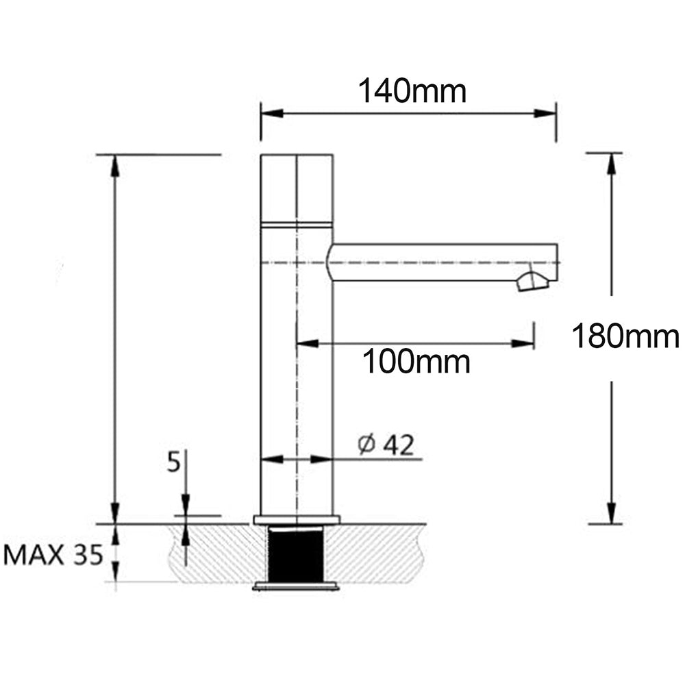WELS 6L/min Black Standard Basin Mixer Vanity Sink Faucet Bubble Tap Laundry Set
