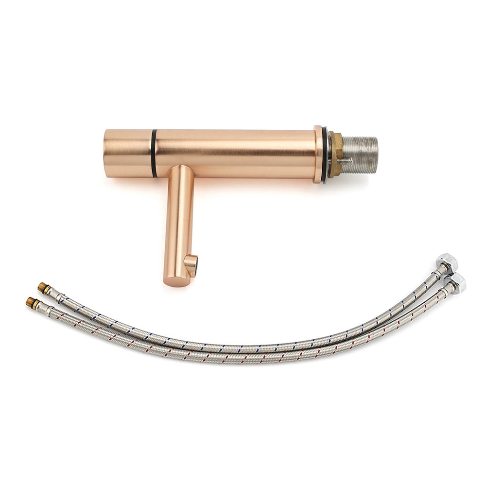 WELS 6L/min Rose Gold Basin Mixer Vanity Sink Bubble Faucet Tap Washing Laundry