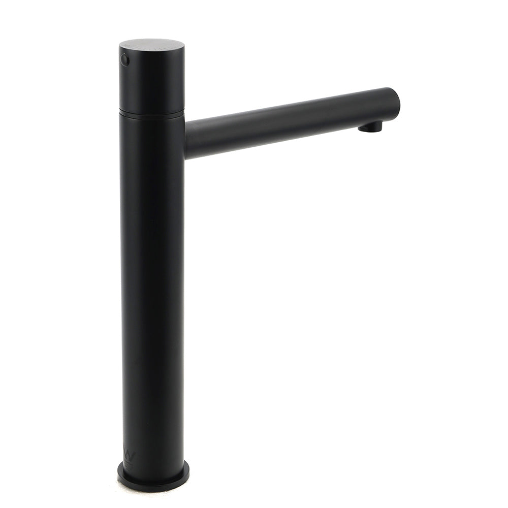 WELS Black 30cm Tall Basin Mixer Vanity Sink Faucet Bubble Tap Laundry 180º Turn