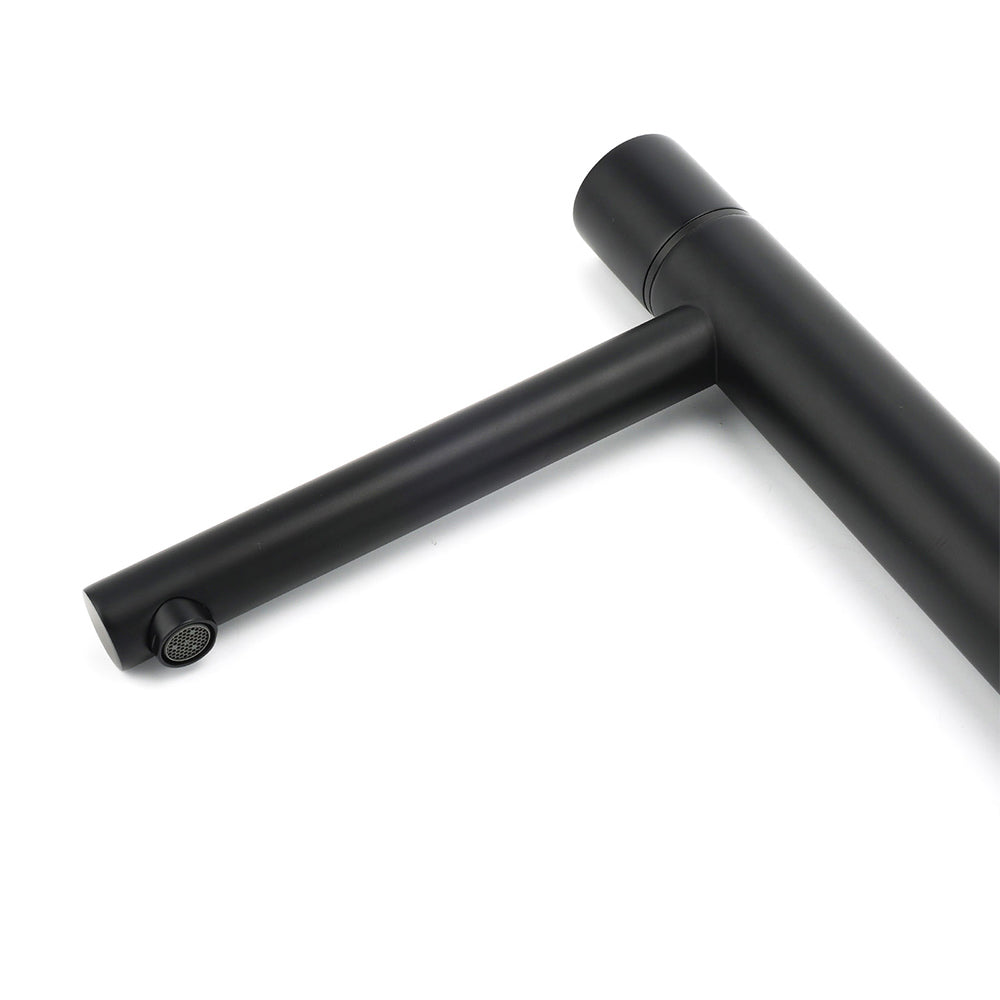 WELS Black 30cm Tall Basin Mixer Vanity Sink Faucet Bubble Tap Laundry 180º Turn