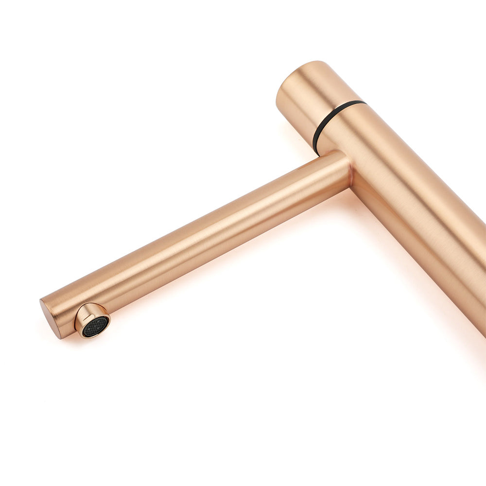 WELS 6L/min Rose Gold Bathroom Basin Mixer Vanity Sink Bubble Faucet Tap Laundry