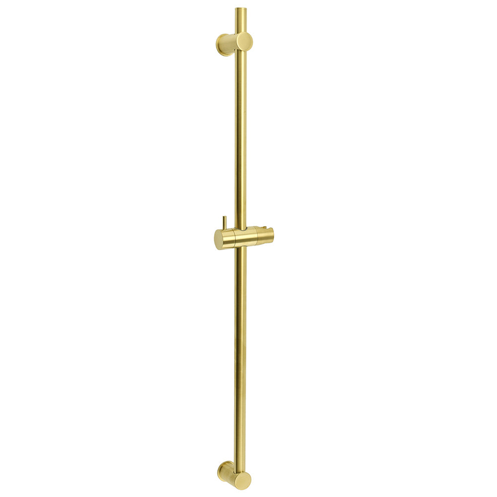 Brushed Gold Brass 850mm Long Sliding Rail Bar Swivel Handheld Shower Holder Kit
