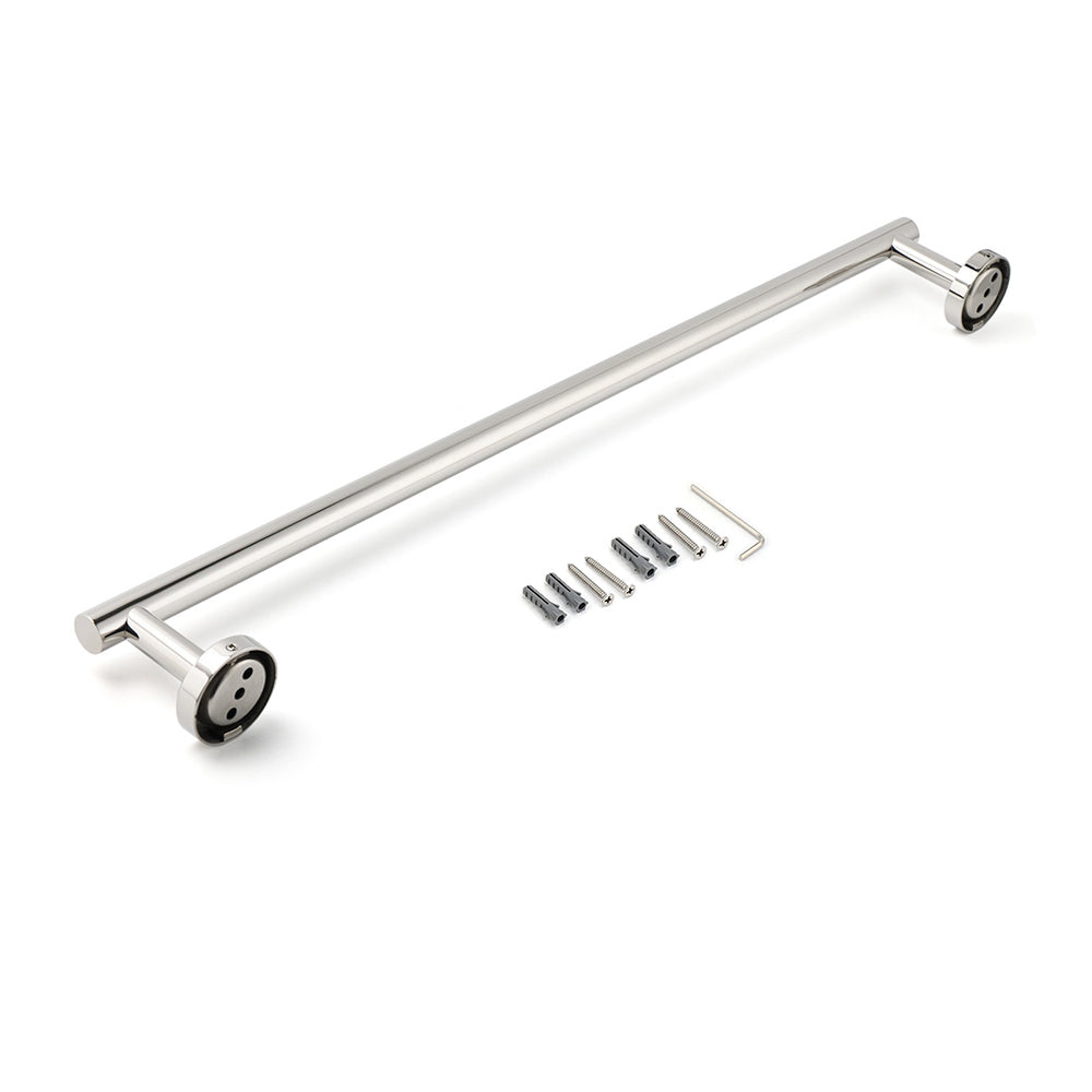 Polished Chrome 600mm Single Towel Rack Rail Holder Stainless Steel Hanger Bar